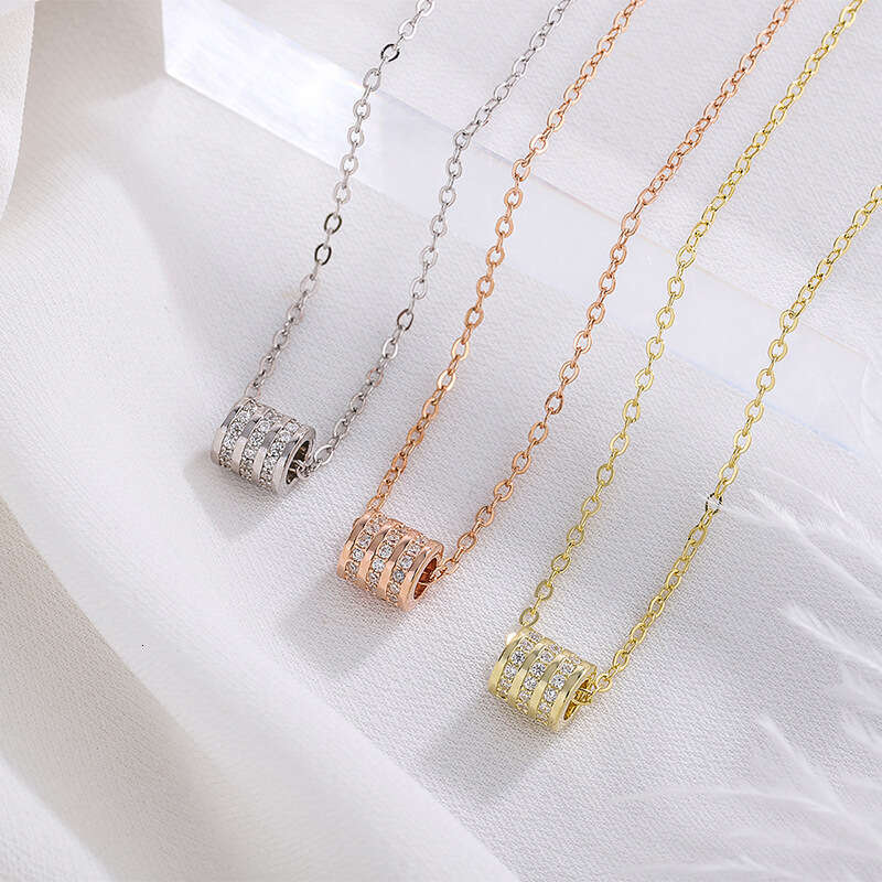 DH collections: 999 Pure Silver Slim - Waist Necklace for Women with Simple and Personalized Diamond - set Pendant