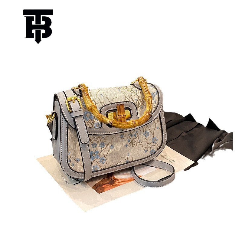 TB BHULAMTE Designer Bag Handbags Fashion Women's Bag Bamboo Knot Handbag Small Square Bag Luxury Bag 2024 Autumn Winter New Crossbody Shoulder T
