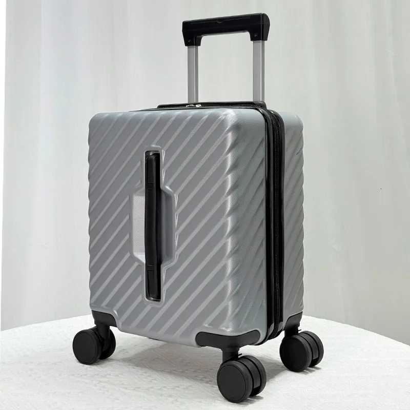 14Inch Luggage Small Carrying Case with Handle Combination Lock Light Tone Universal Wheel Travel Trolley Case Z250905