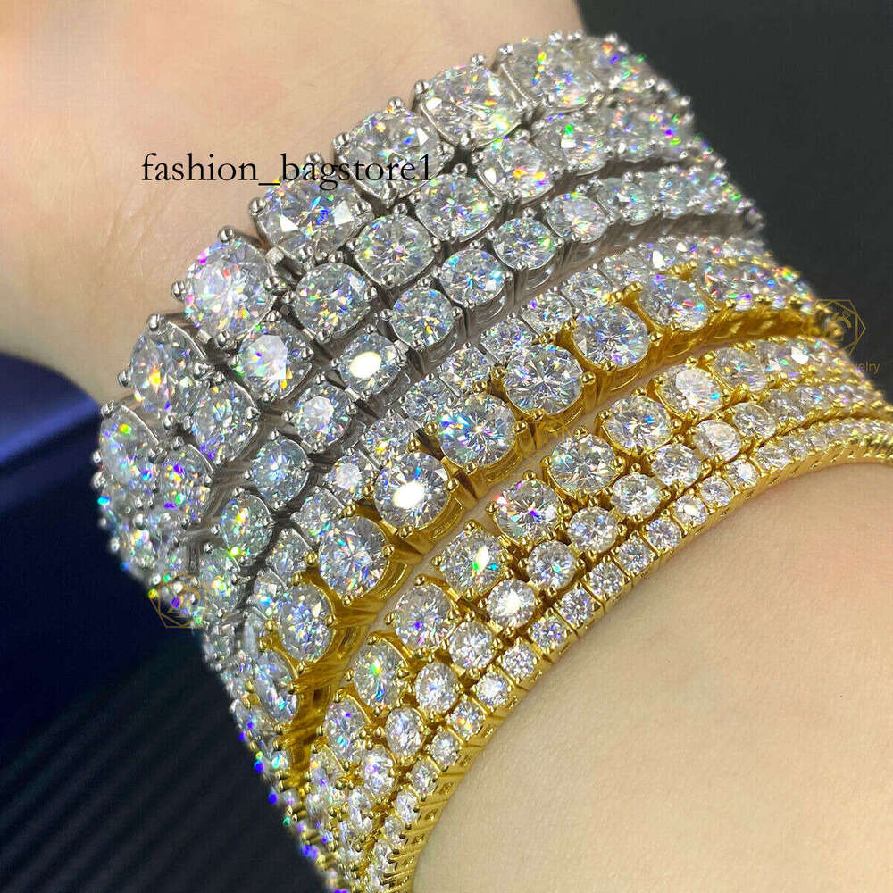 3mm x 4mm VVS grade diamond oval tennis bracelet. Silver brand gold Muslim stone chain. Trendy fashionable jewelry.