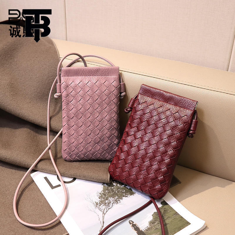 TB BHULAMTE Designer Bag Factory Direct Luxury Bag Sale Vertical Phone Small Square Bag Fashion Handwoven Bag Mini Cute Solid Color Shoulder Crossbody