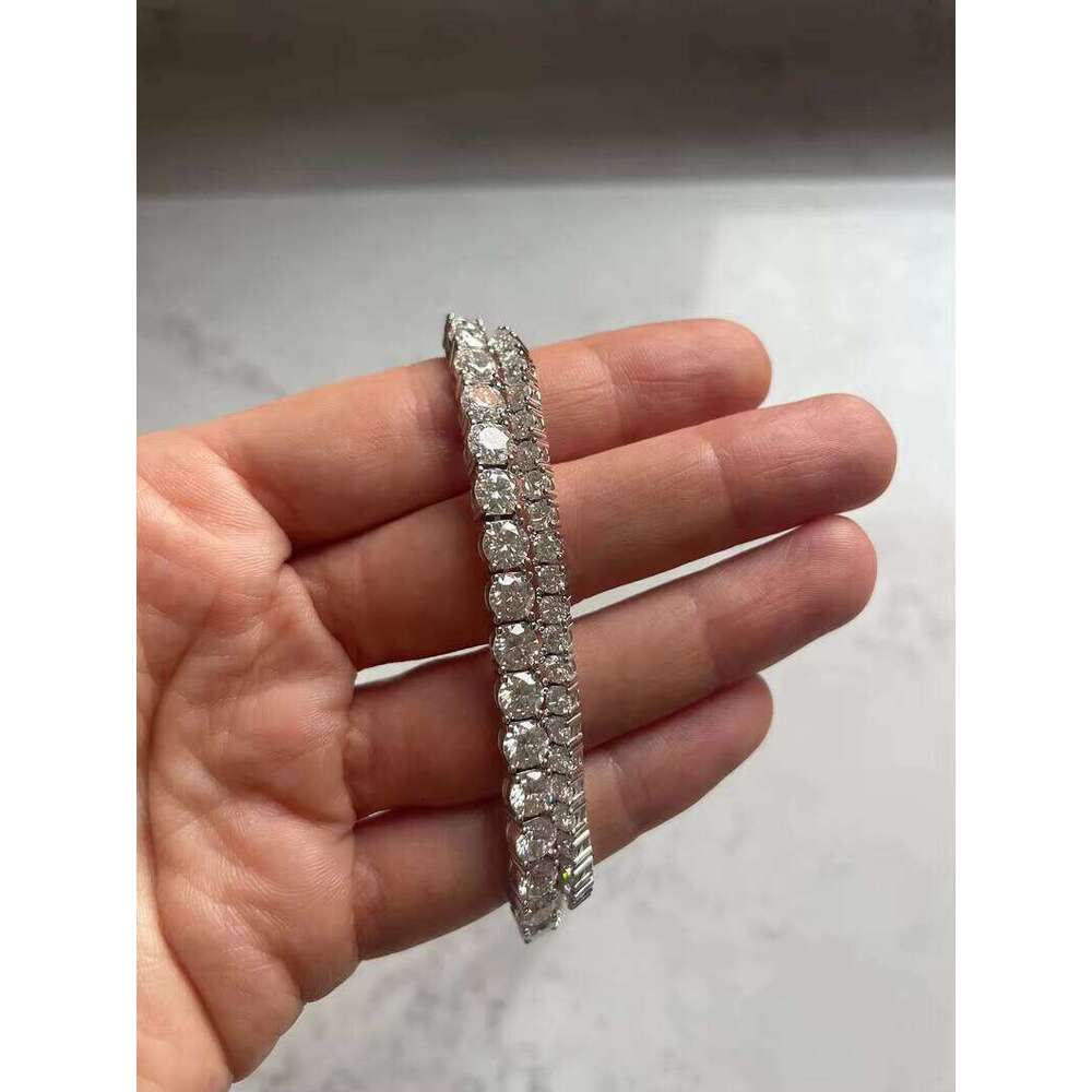 Rinntin SMN Men Women Hip Hop Iced Out Fine Jewelry 2MM 3MM 4MM 5MM S Sier Vvs Moissanite Tennis Chain Necklace