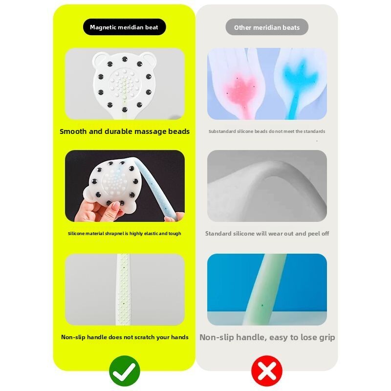 Magnetic Meridian Board Health Care Tool Leg Back Shoulder Neck Patting Stick Silicone