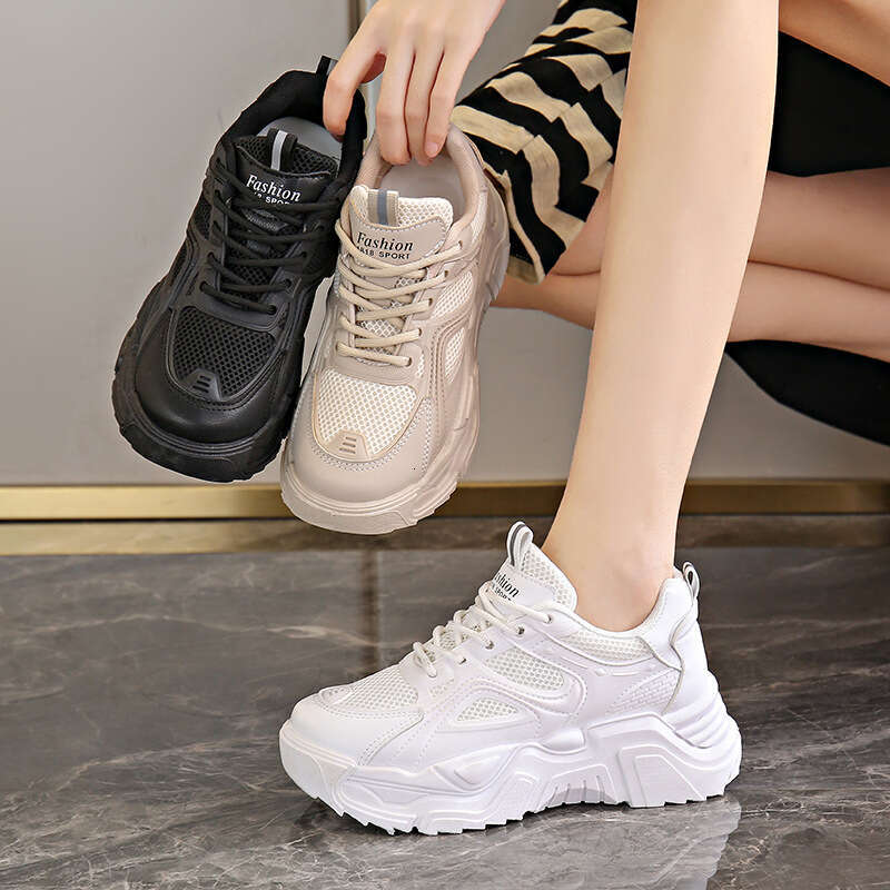Sneakers for Women 2025 Spring Designer Shoe New Platform Thick Sole Running Shoes Ins Trend