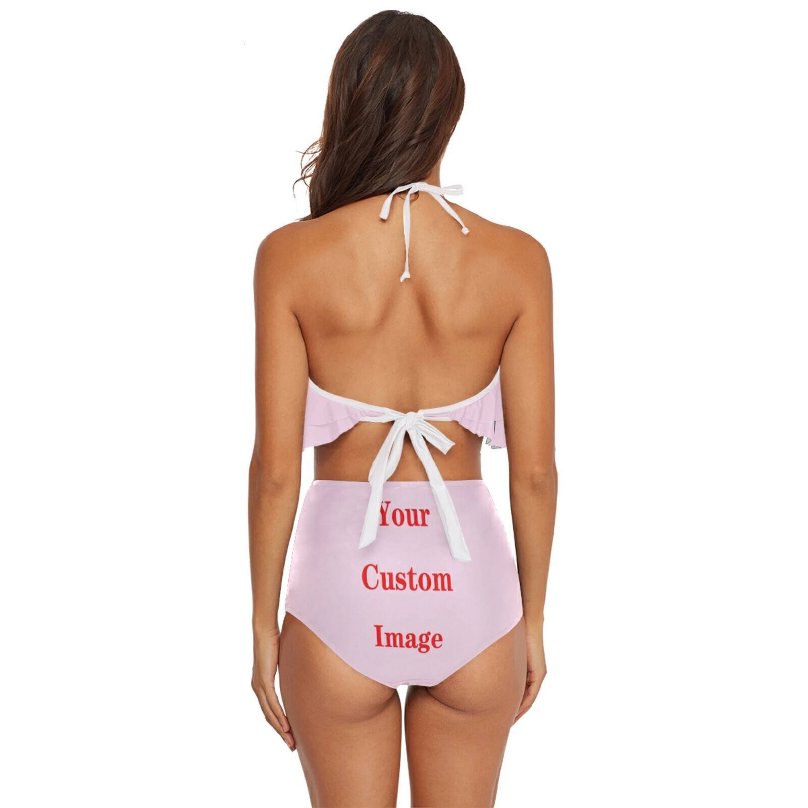 Sexy High waist with straps Bikinis Plus Size Swimwear Push Up Bikini Women Large Swimsuits Beach Wear Female Bathing Suit 2025