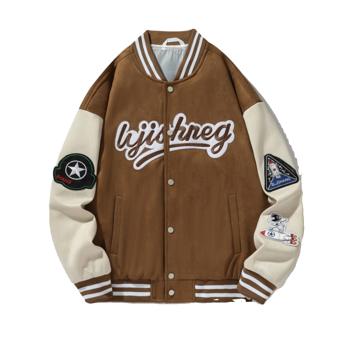 American retro baseball jacket men's new spring and autumn hip-hop loose baseball collar hoodie versatile jacket top men