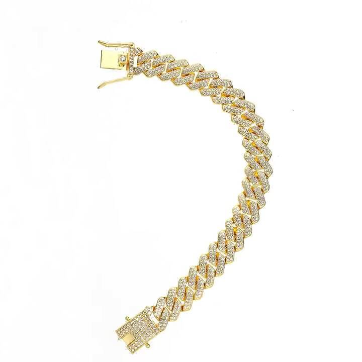 VOAINO Customized 9K 14K 18K Solid Gold Vvs Lab Grown Diamonds Chain Iced Out Cuban Link Chain Hip Hop Cvd Diamond Jewelry