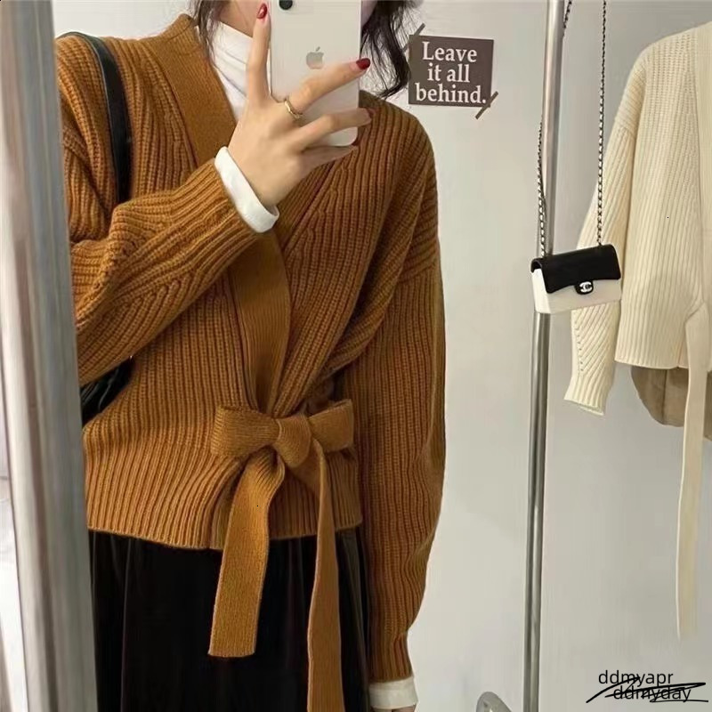 Irregular Cashmere Sweater For Women In Autumn And Winter High-End Button With Wool Cardigan Fashionable Knitted Ultra-Thin L065 241230 ddmyday ddmyda