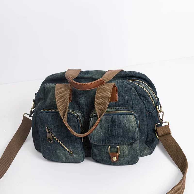 Casual Denim Women handbag High Quality Jeans female Crossbody Bag Vintage big Totes Travel Shoulder Bag Large Bolsa blue Z250903