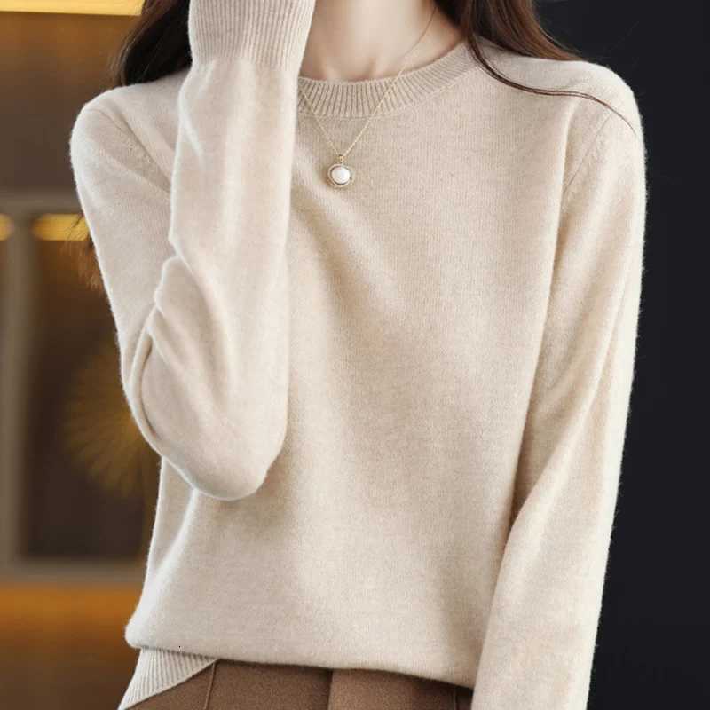 Autumn Winter Basic Knitted Pullover Women Solid Color Round Neck Sweater Woman All Match Long Sleeve Knitwear Bottoming Shirt Z250905
