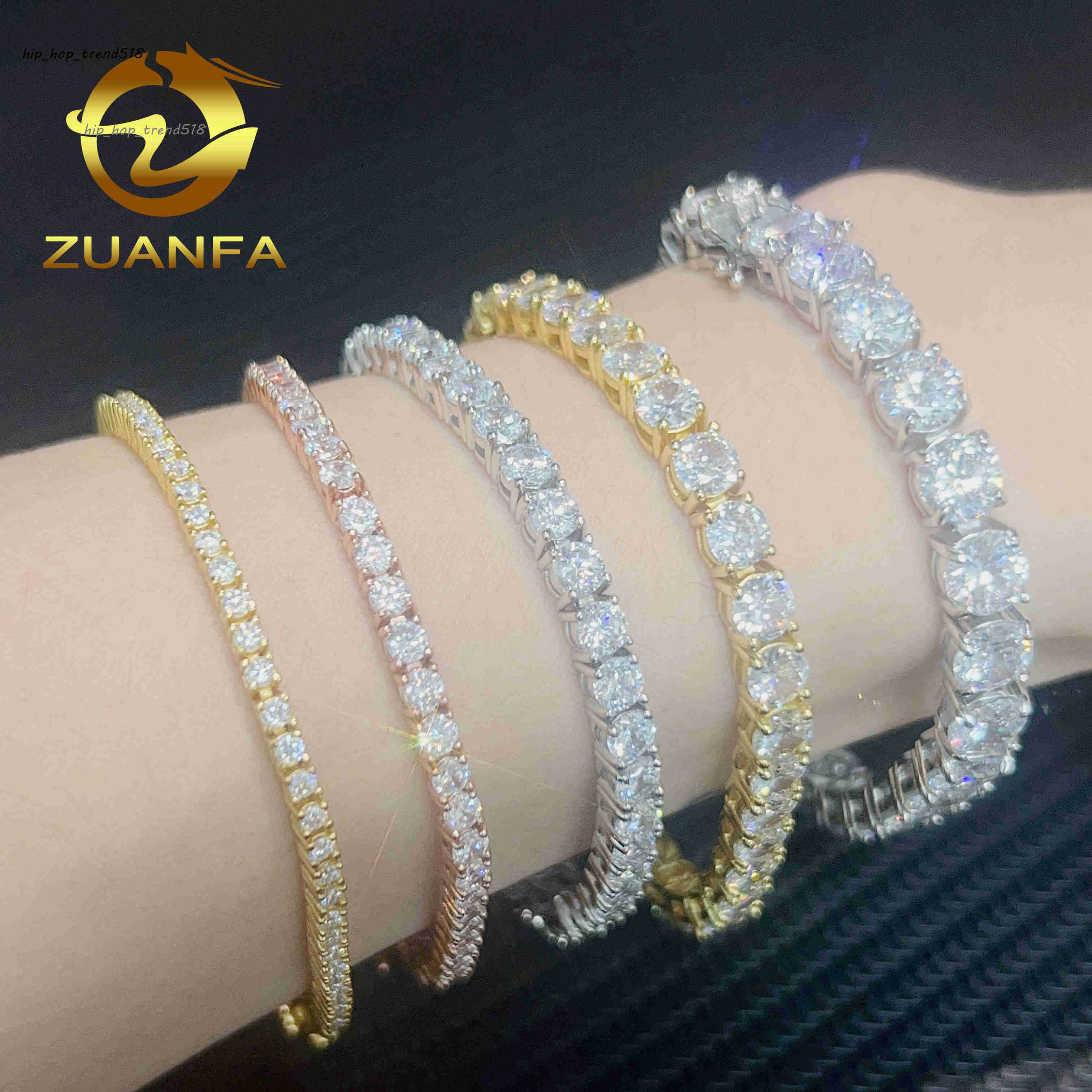 Top Sale 18K Gold Plated 30mm Tennis Chain Unisex Necklace Bracelet Iced Out Tennis Chain Link Chain