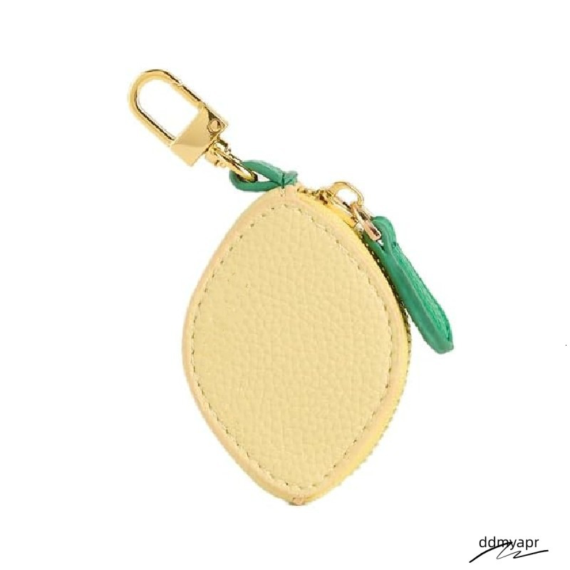 Keychains Ddmydec Fruit Shape Cherry Design Charm Coin Purse Blueberry Peach Cute Key Chain Mini Pouch Wallet Gift For Airtag Girl Women Ddmydec