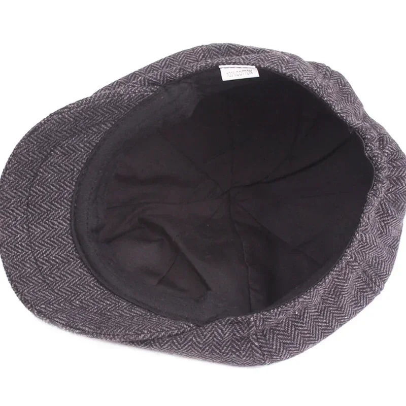 Classic Hat for Men Caps Vintage Retro Tweed Peaky Blinders Beret Flat Peaked Cap Street Hats Women 250905