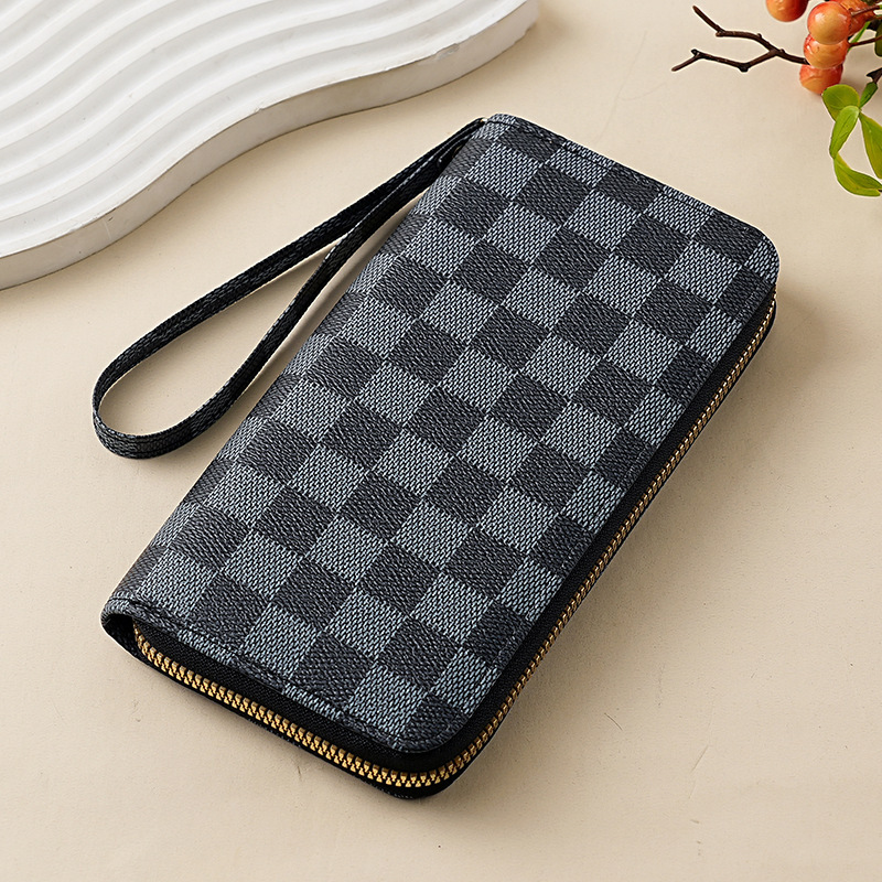 Designer Bag 2025 Luxury New Unisex Wallet Long Zipper Printed Factory Wholesale Checkered