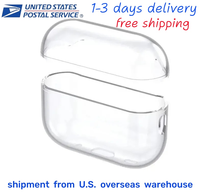 Pro2s USA Stock Case For Airpods 2 3 4s earphones Accessories Transparent Cute Protective Headphone Cover pro 2 3 2nd TPU Shockproof Case Earbuds Cover