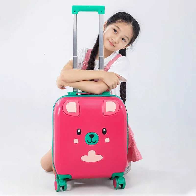 18 inch Luggage Travel SuiTCase Cartoon SuiTCase with Cup Holder Multifunctional Trolley Case with Wheels Boarding Box Z250905