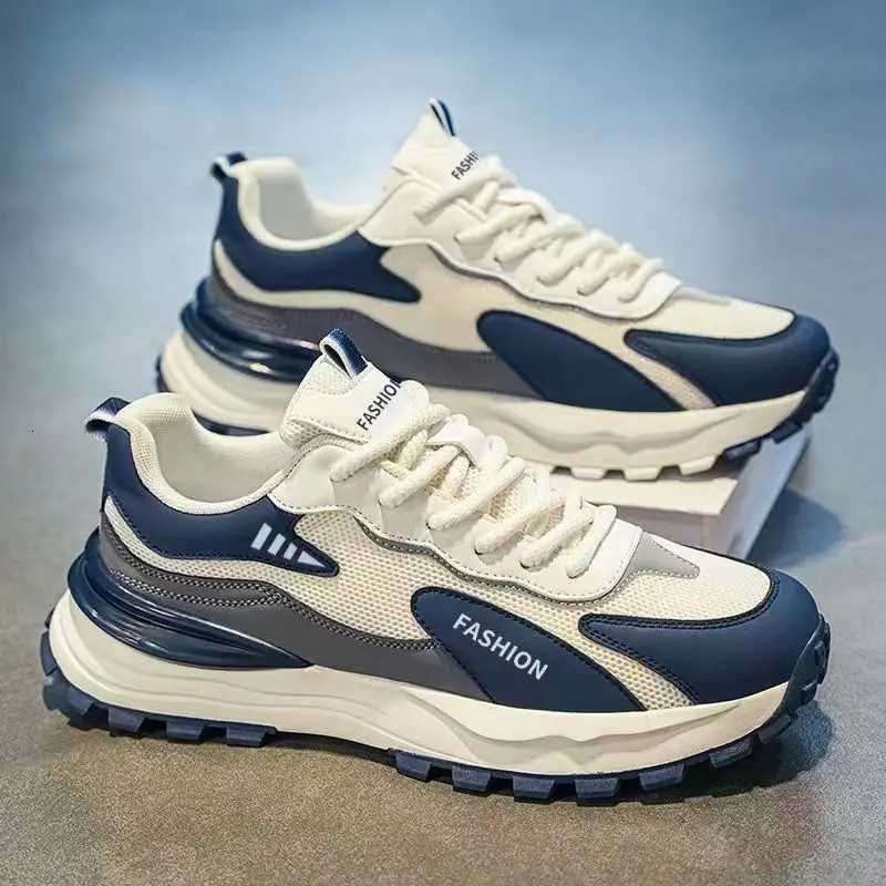 Mens Trend Casual Sports Shoes Platform Sneakers Fashion Running Shoes Mens Breathable Mesh Laceup Fashion Casual Sneakers Z250905
