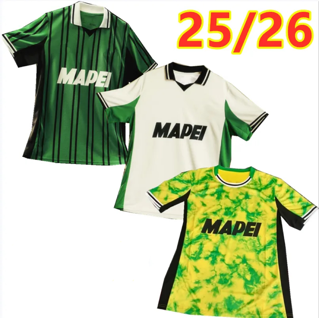 25 26 US Sassuolo Calcio TRAORE Soccer Jerseys Mens SATALINO MISSORI ODENTHAL ROMAGNA DOIG VOLPATO THORSTVEDT MORO Football Shirts KYRIAKOPOULOS