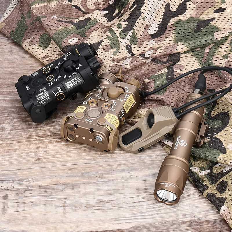 Tactical Metal NGAL Red Green Blue Laser Indicator Surefir M300 M600C Hunting Scout Light AXON Dual Control Switch Fit 20MM RailXJ250905