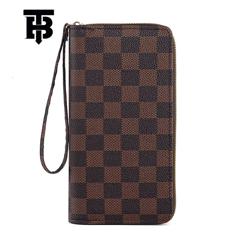 TB BHULAMTE Designer Bag 2025 Luxury Bag New Unisex Wallet Long Zipper Printed Wallet Factory Wholesale Checkered Wallet