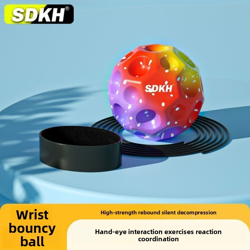 SDKH Moon Elastic Wrist Stress Relief Rebound Rope Children's High Elasticity Swing Ball