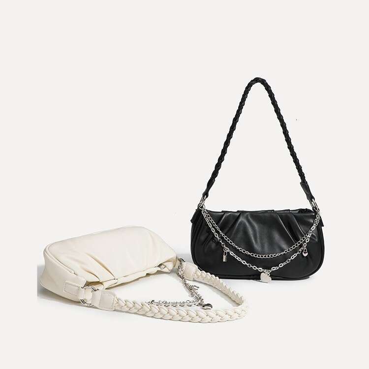 2025 Autumn Winter New Niche Square Cloud Pleated Women Commuting Simple Versatile Handbag Underarm Bag