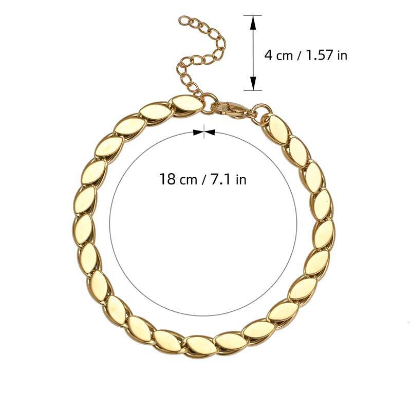 High Quality Stainless Steel Plated 18K Gold Necklace Bracelet Jewelry Fashionable Link Chain for Men and Women for Gift