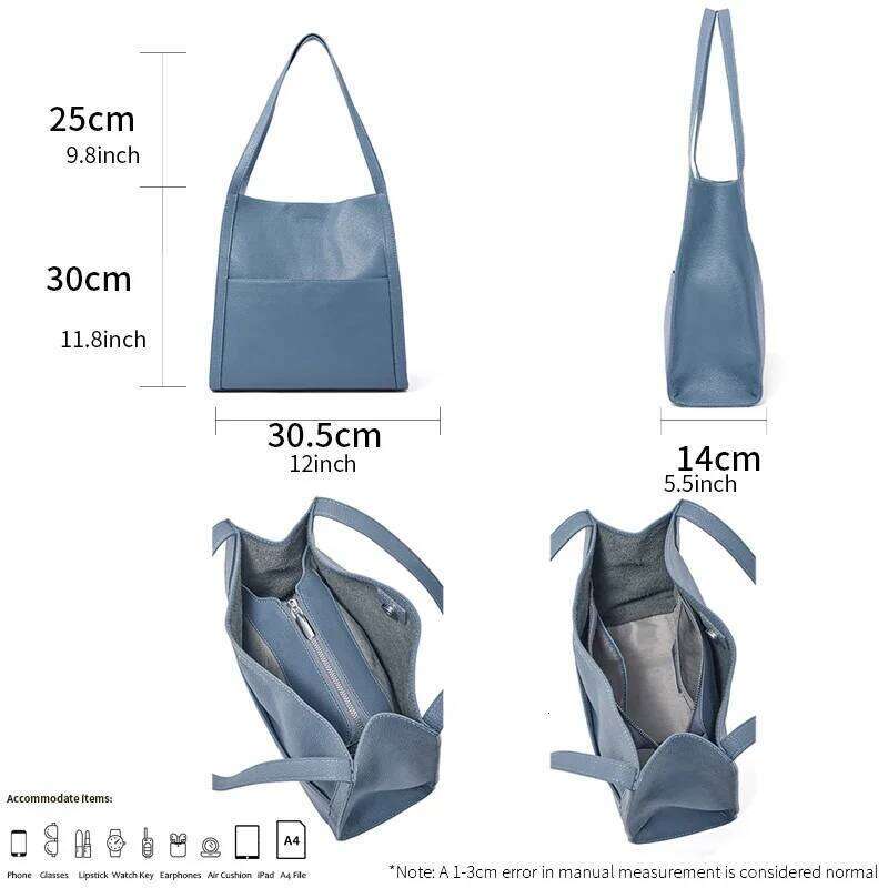 2025 New High Quality Large Capacity Female Shoulder Bags Soft Leather Women Tote Crossbody Bag Handbags