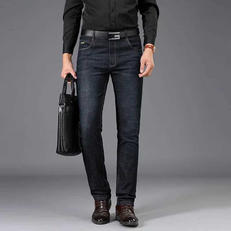 2025 Thin Summer Business Casual Male Denim Slim Pants Classic Style Brand Trousers Men Clothes Elasticity Skinny Jeans W250905