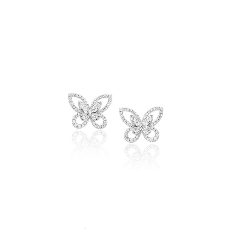 DH collections: New S925 Silver Fashionable Butterfly Full - diamond Stud Earrings for Women