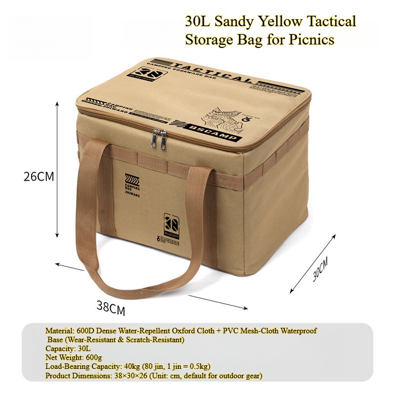 Durable Tactical Tent Accessory: Multi-Purpose Foldable Pack for Cooking Utensils and More