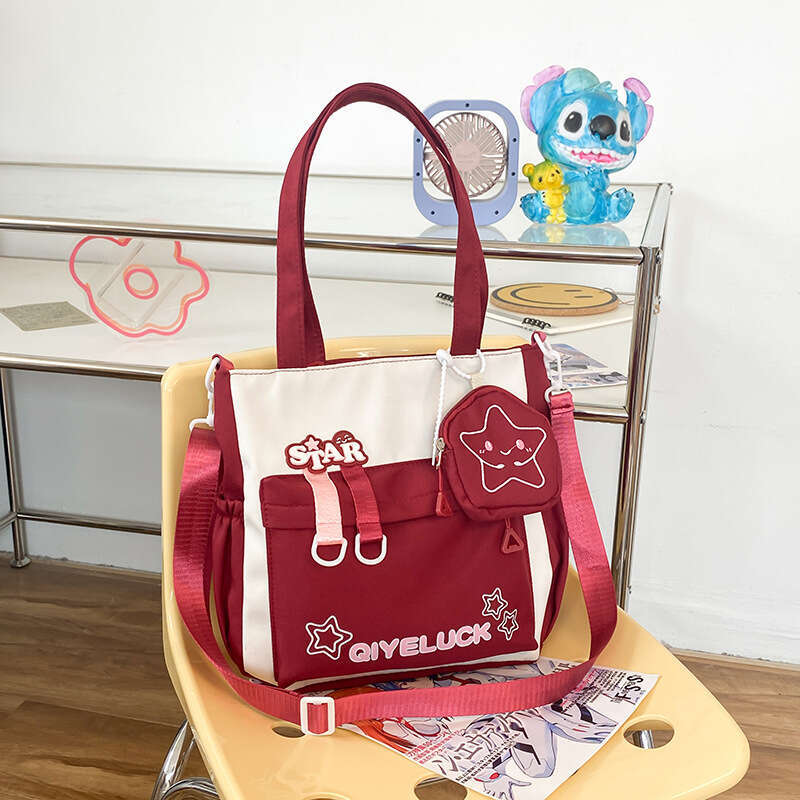 Mother-Daughter Crossbody Teen Girl Handbag Female High Middle School Student Tutoring Class Large Capacity Shoulder Bag