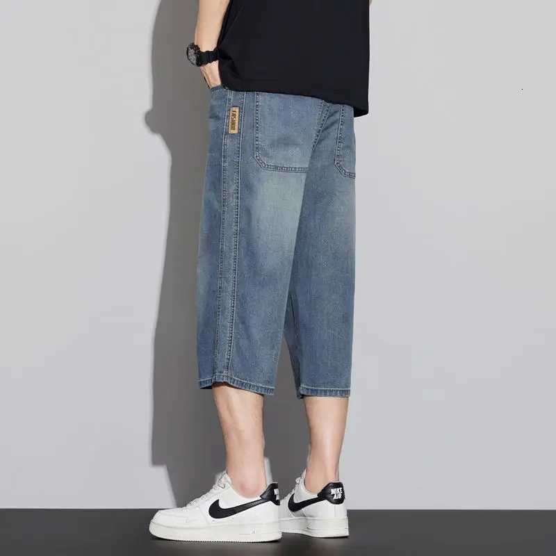 Mens Summer Thin Straight Casual Short Loose Seven MidLength Trendy Versatile Comfortable Lightweight Pants mens denim shorts W250905