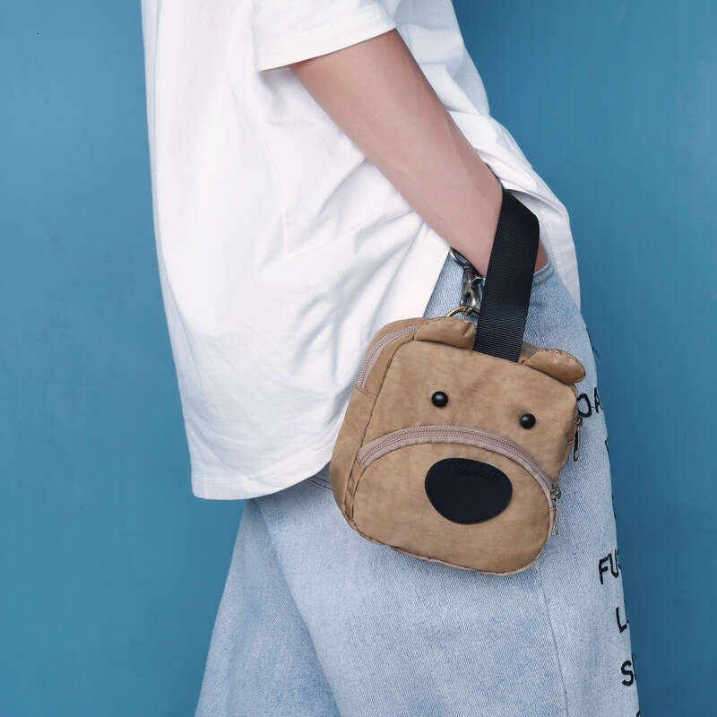 Three-Color Patch Small for Women 2025 New Dog Coin Purse Handbag Cartoon Cute Student Clutch Phone Bag