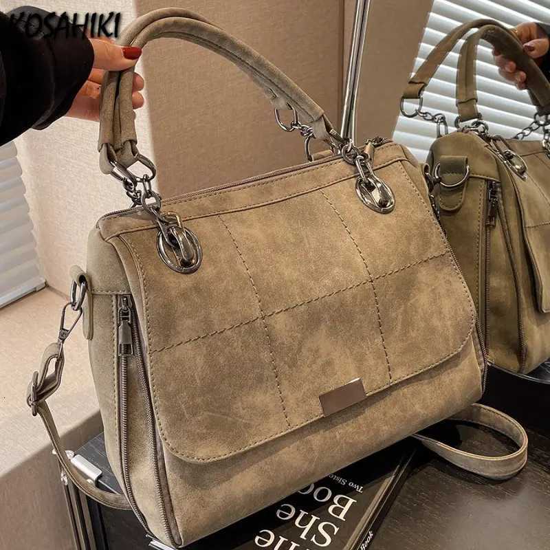 Fashion Japanese New Tote Bag for Women Highcapacity Y2k Aesthetic Trendy Shoulder Handbags All Match Frosted Messenger Bags Z250903