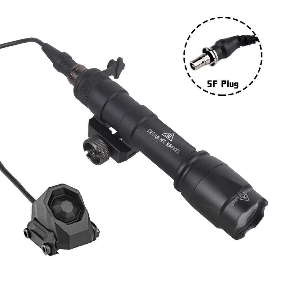 Tactical M300 M600 Flashlight With UNIT Dual Function Remote Pressure Switch Fit 20mm Rail Hunting Airsoft LightXJ250905