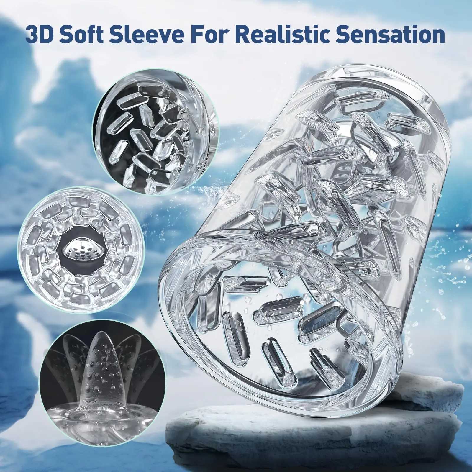 LCD Automatic Sucking Licking Male Masturbator Penis Pump Pocket Pussy Male Masturbation with 14 Powerful Modes Sex Toys for ManXJ250905