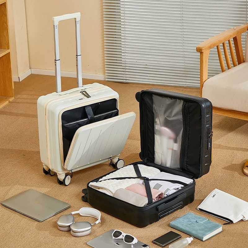 18 inches Suitcase Light Weight Suitcase Large Capacity Travel Case Spinner Wheels Suitcase Small Luggage Compartment Z250905