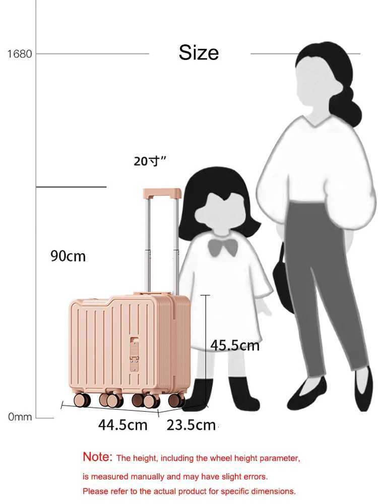 2024 NewEST Design Luggage Sitting and Riding Mini 20 Inch Travel Boarding SuiTCase Six Wheels With Folding Foot Pedal Z250905