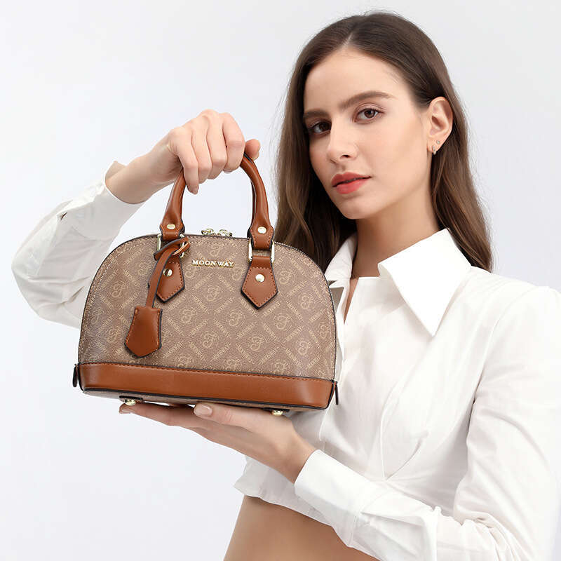 DHEssentials 2025 New Women's Shell Bag, Retro European Style, PVC Crossbody Shoulder Handbag, Color Block, Large Capacity, Spring Summer