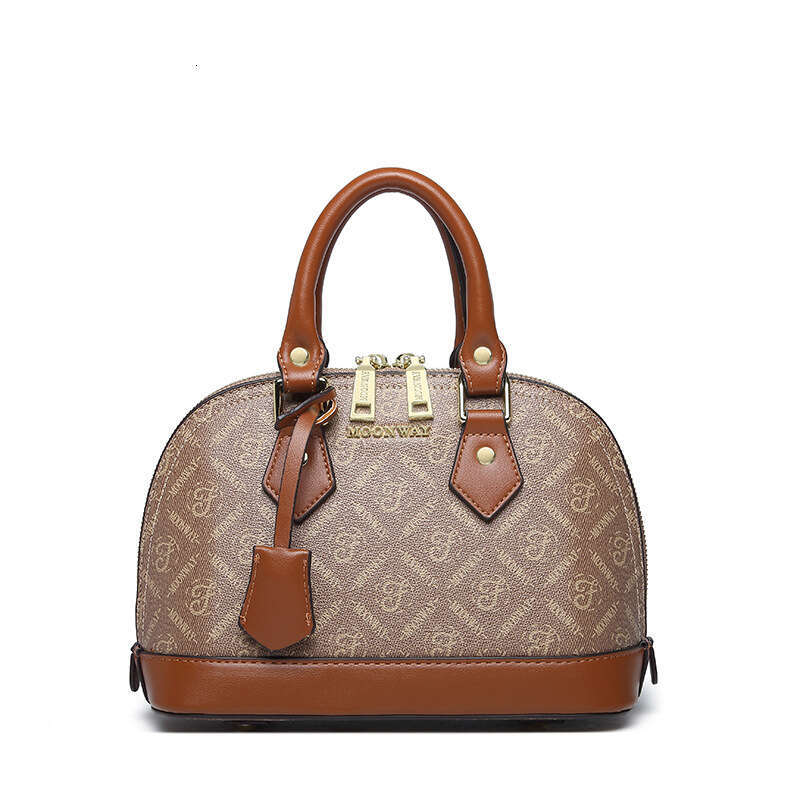 DHEssentials 2025 New Women's Shell Bag, Retro European Style, PVC Crossbody Shoulder Handbag, Color Block, Large Capacity, Spring Summer