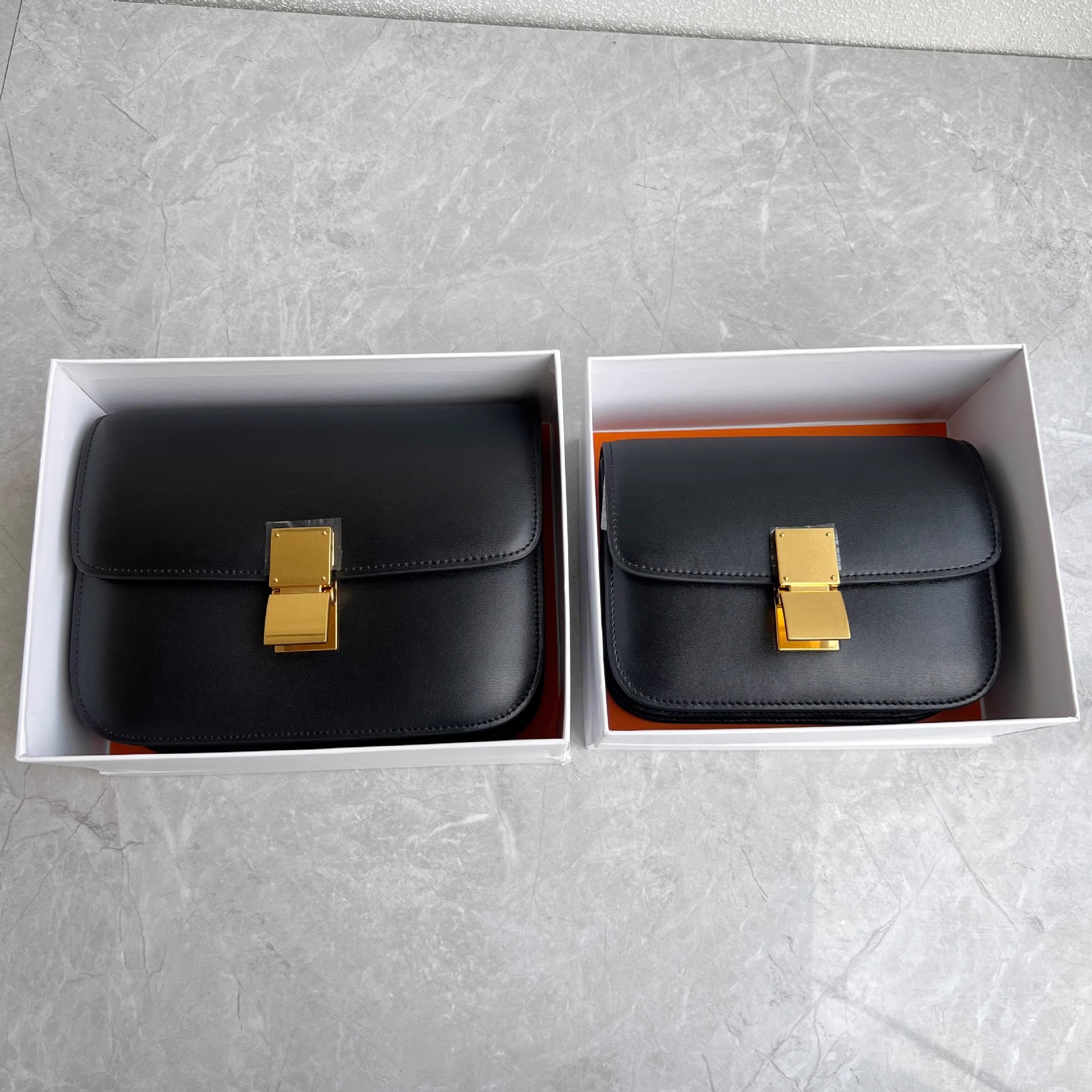 Genuine Leather Women's Box Tote Bag Small Square Bag Light Luxury Niche Women's High-end Shoulder Crossbody Bag be
