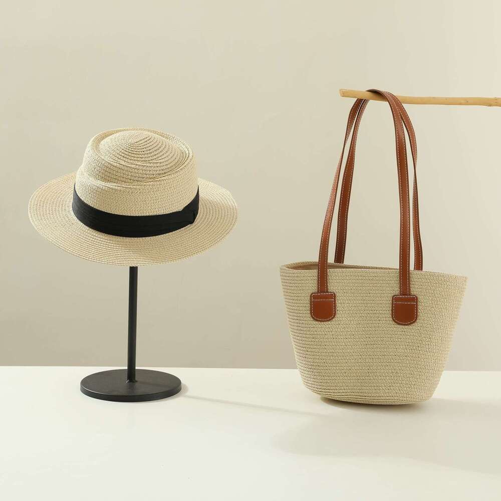 for Women Summer Beach Tote Large Capacity Woven Shoulder Rattan Straw Basket Bucket Bag Trendy