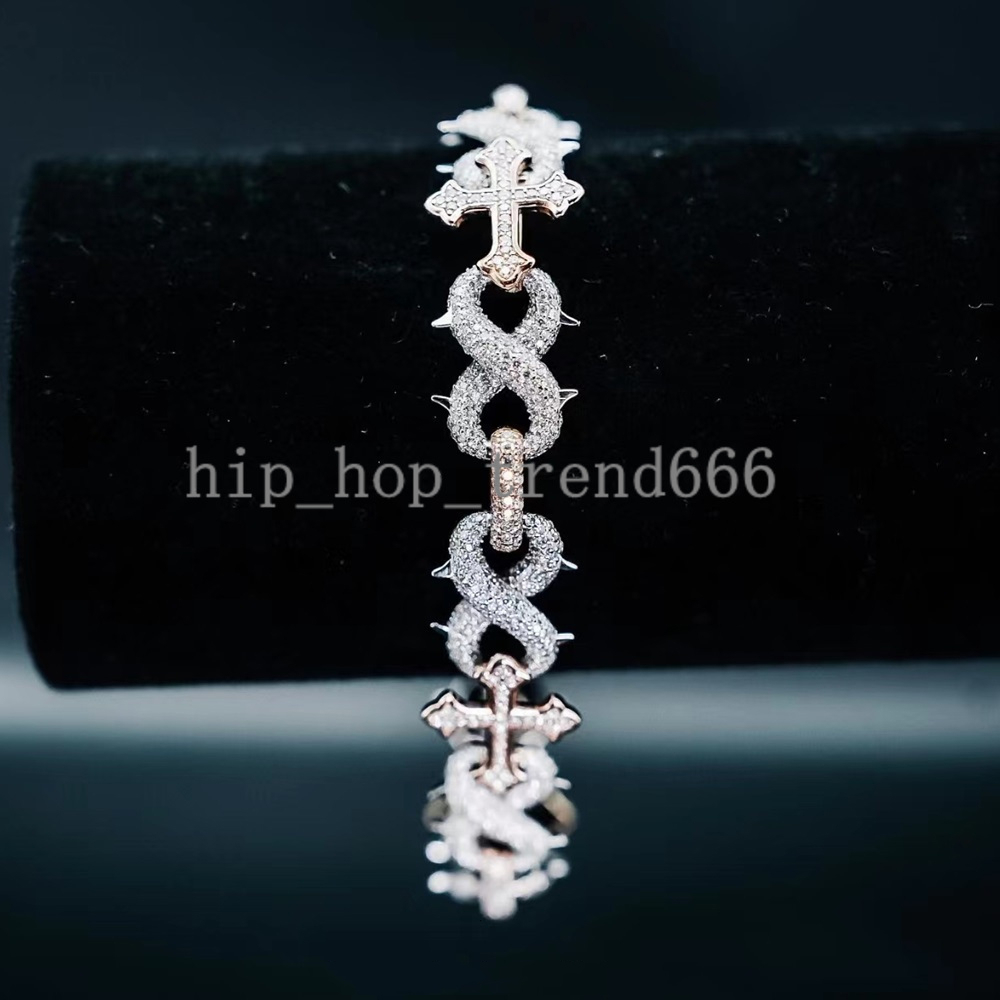 Custom 15mm Infinite Chain Passed Diamond Tester Cuban Link Chain S925 Silver VVS Moissanite Hip Hop Necklace Link
