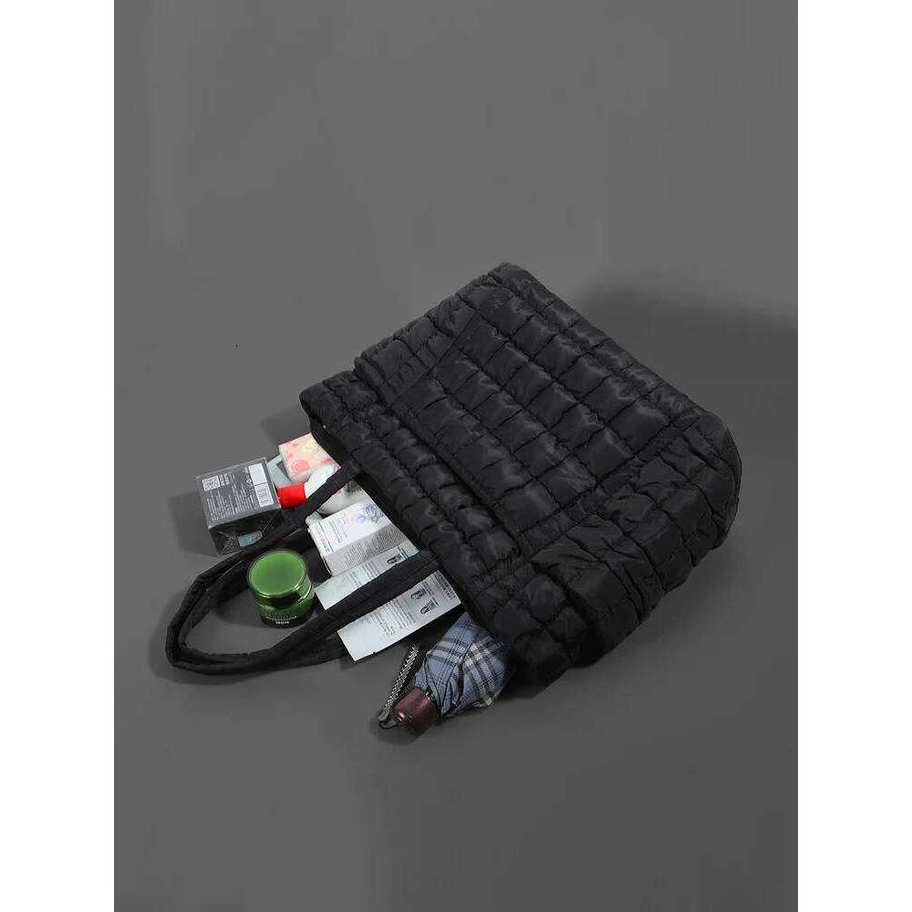 Women's Designer Tote Bag Work Laptop With Zipper Shoulder Bags Lightweight Quilted Travel Puffy Handbag