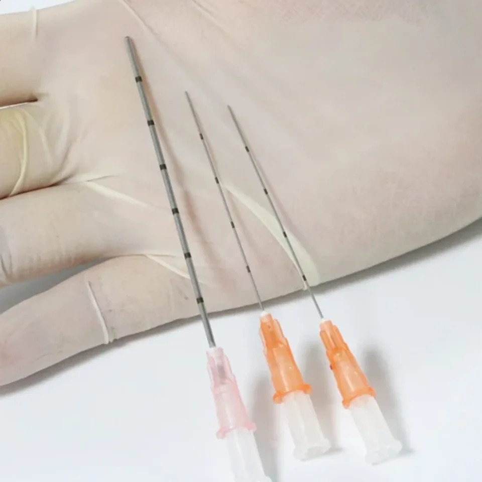 50pcs/box Disposable Blunt-tip Cannula 22g 23G 25G 27G 18G 30G 50mm 70mm Blunt Body Piercing Tattoo Needles Cannula Syringe 250815
