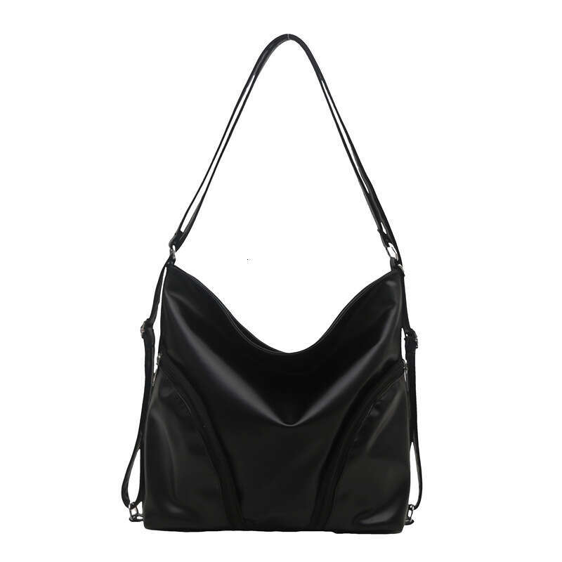 Soft Leather Women's 2025 New Large Capacity Commuter Backpack Single Shoulder Crossbody Simple Casual Trendy Tote Bag