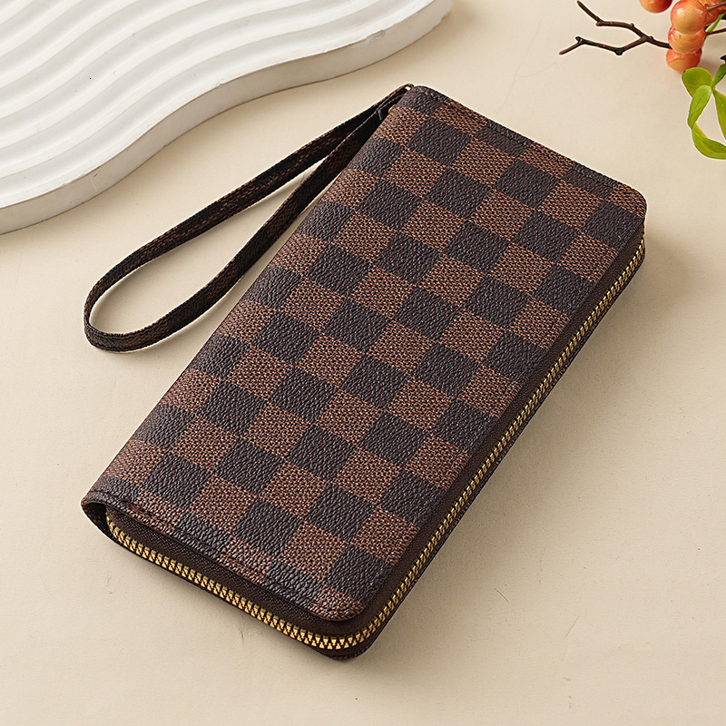 Designer 2026 Luxury Bag New Unisex Long Zipper Printed Factory Wholesale Checkered Wallet 222