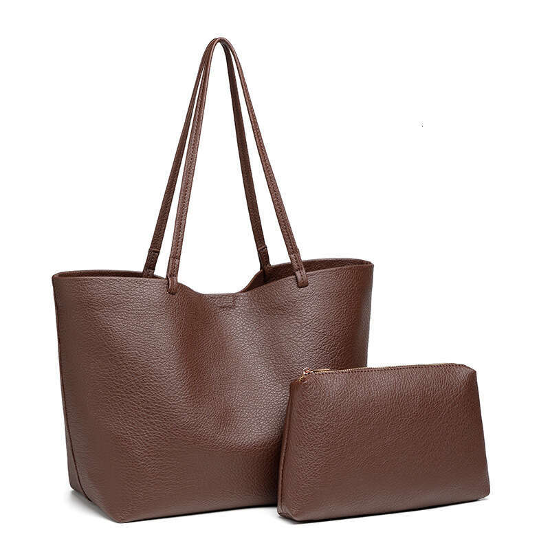 Niche Design Tote Large Capacity Soft Leather Women's Shoulder Underarm High-end Mother-daughter Commuter Bag Trendy