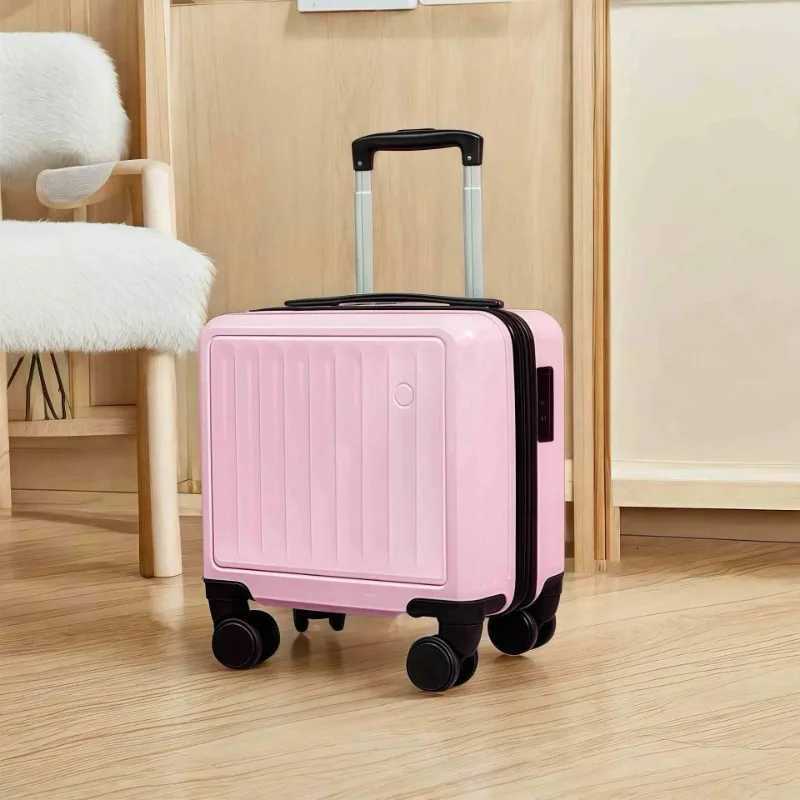 18in ABS Lightweight Carryon Luggage Waterproof Universal Spinner Wheel Travel Lock Suitcase 2Section Handle For Under 160cm Z250905
